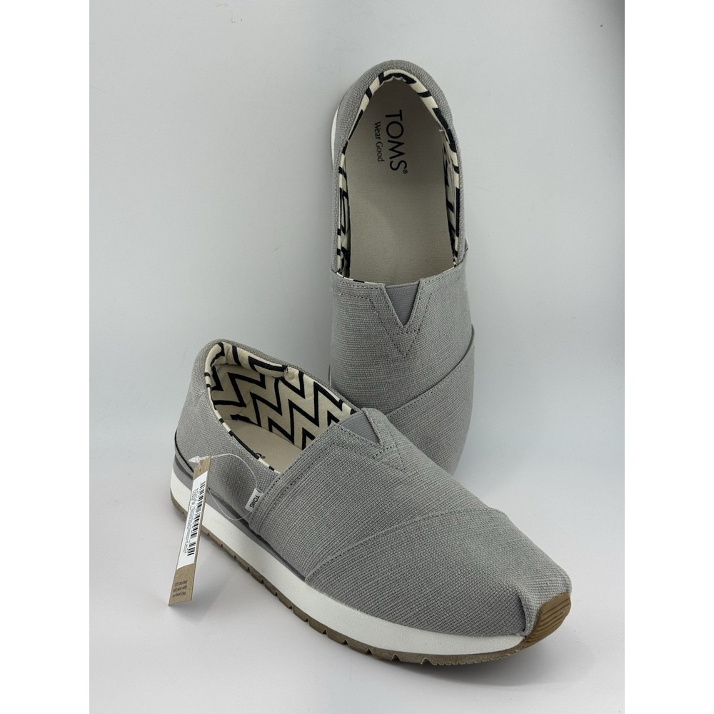 Toms Resident Plus Women's Size 10 Gray Canvas Slip In Casual Shoes New in Box - Picture 6 of 9